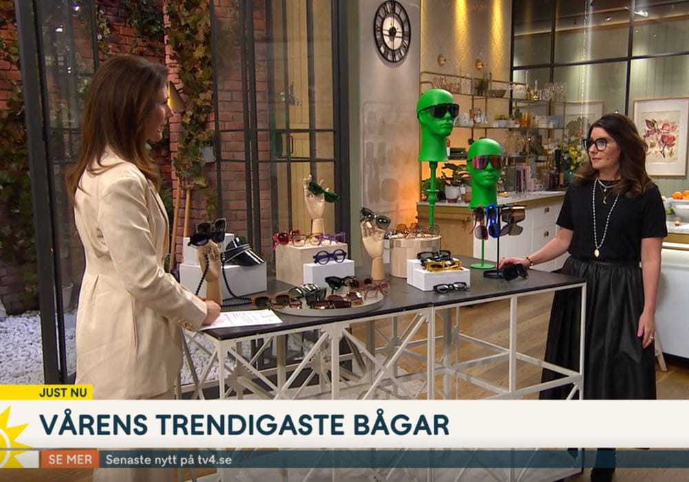 Solglasögontrender 2023 på TV4 Nyhetsmorgon