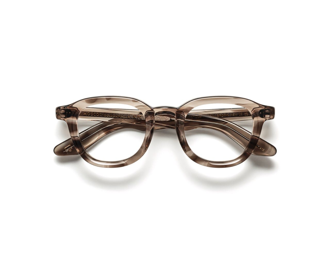 Moscot Dahven_Brown Ash_glasögon ihopfällda