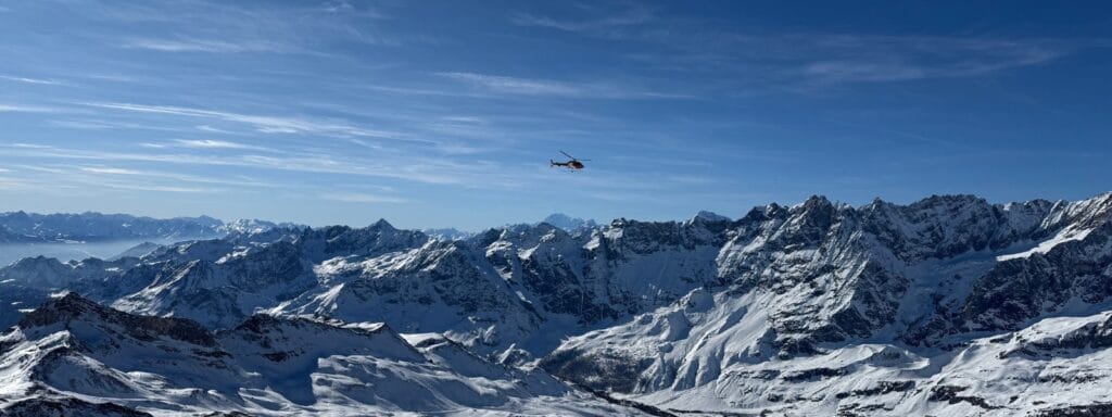 Test av skidglasögon i Cervinia